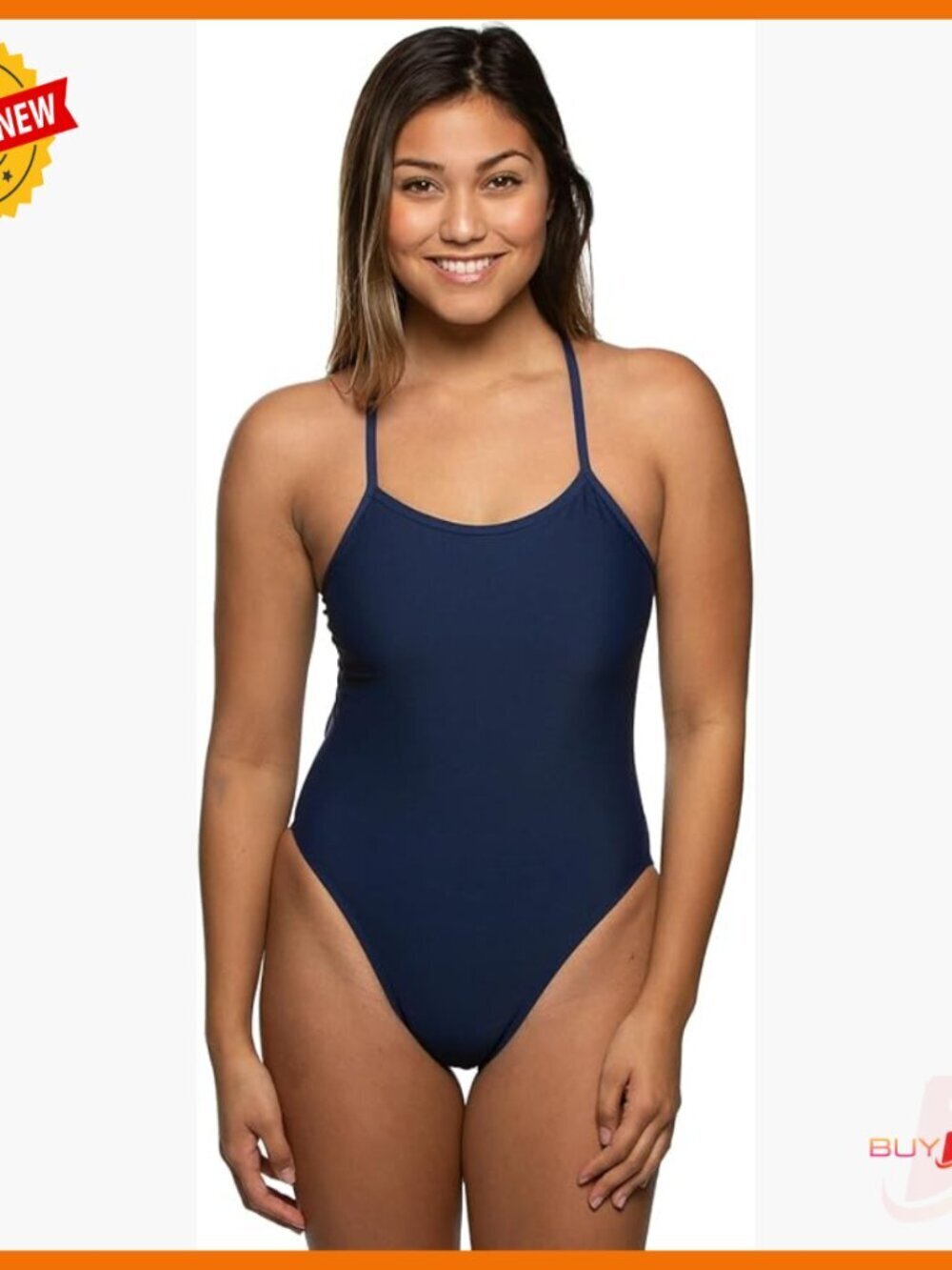 Medium-Full Coverage Athletic One Piece Swimsuit for Competitive Swimming